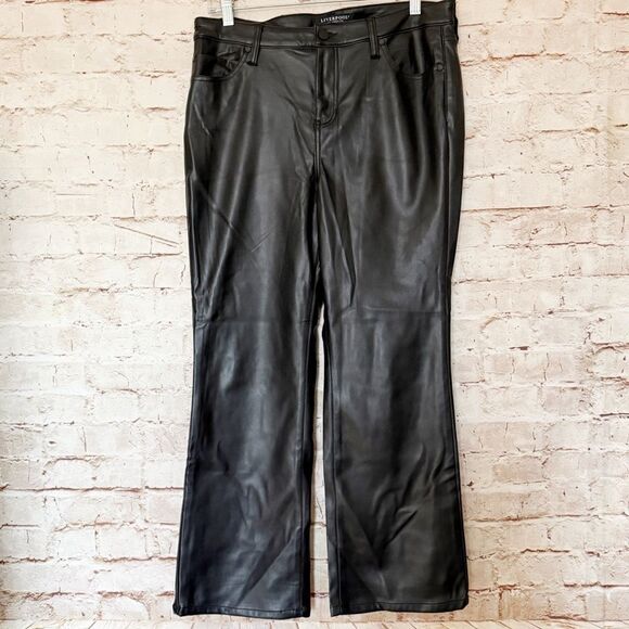 Liverpool Kennedy faux leather cropped pants - Picture 2 of 7